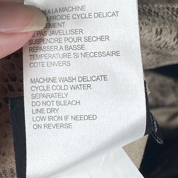 Tribal Pants Womens 4 Light Tan Snake Print Skinny Animal Pattern Stretch New - Picture 10 of 10